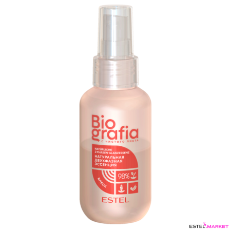 Estel Biografia Натуральная двухфазная эссенция для волос «Мгновенный блеск», 100 мл фото